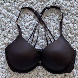 Black Strappy Push Up Bra